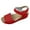 Red, variant on Xfvqtps Wedges for Women Ankle Hook and Loop Open Toe Hollow out Arch Support Soft Sole Comfortable Non Slip Breathable Summer Casual Walking Sandals Beige