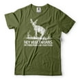 thumbnail image 4 of Hey Vegetarians Funny Shirt My Food Poops On Your Food Shirt Funny Deer Shirt Anti Vegan Tees (Small Navy Blue), 4 of 6
