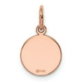thumbnail image 3 of 14k Rose Gold Plain .027 Gauge Circular Engraveable Disc Charm, 3 of 3