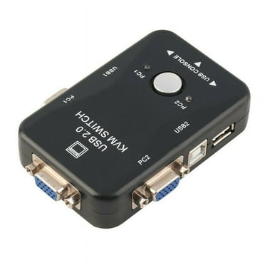 2 Port USB KVM VGA Switch with 2 Set Cable For Mouse Keyboard Monitor PC
