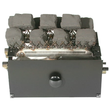 Lighting Fireplace Pilot Rasmussen Chillbuster CoalFire Vent Free Fireplace Burner Assembly with Coals, Manual Safety Pilot, Propane ()