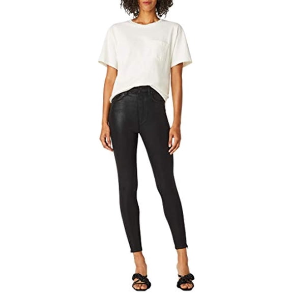 HUDSON Jeans Centerfold Extreme High-Rise Super Skinny in High Shine Black High Shine Black 27 28