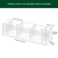 thumbnail image 2 of Soporte para vasos BOSSCASA, organizador triple acrílico, transparente, 2 of 6