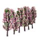 thumbnail image 2 of 20pcs Árboles Modelo W / Flowers Ferrocarril Ferrocarril Diorama Paisaje HO Macarena Modelo RR y trenes, 2 of 5