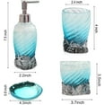 thumbnail image 7 of DecorX bathroom accessory Set, 5 PCS Bath Ensemble Set Includes Soap Dispenser, Soap Dish, Tumble, Toothbrush Holder - Polyresin Glass for Home, Office, Superior Hotel, 7 of 7