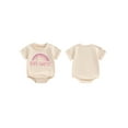 thumbnail image 3 of Baby Girls Boys Summer Rompers Short Sleeve Crew Neck Letter Print Casual Romper, 3 of 10