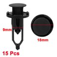thumbnail image 1 of 15 Pcs Black Plastic Rivet Retainer Clips Fasteners Trim Panel Clips General Use, 1 of 1