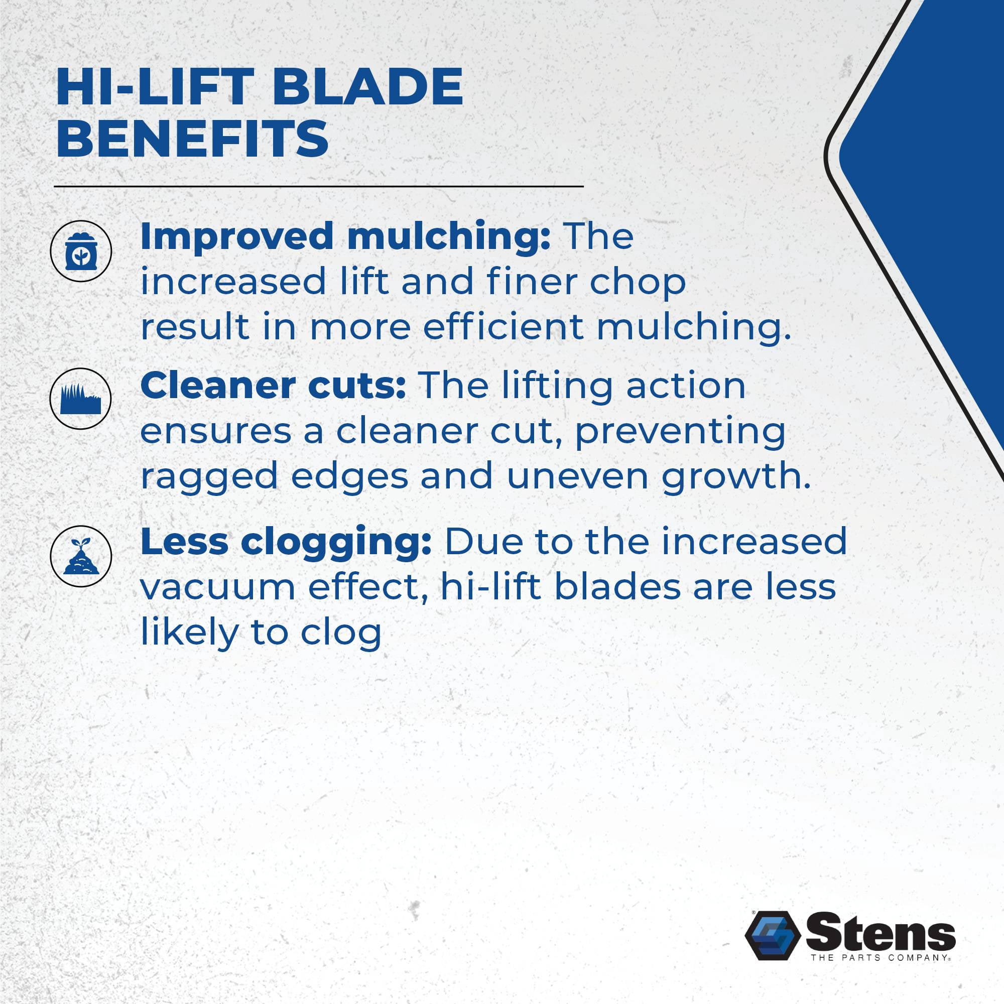Stens 335-307 1 Hi-Lift Blade for Snapper 30" Cut Lawn Tractor Mower Deck
