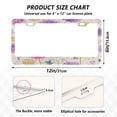 thumbnail image 2 of Aluminum License Plate Frame 2 Pack Car Exterior Accessory Car Tag Holder for Front Rear Plates Cars Decor Watercolor Dandelions Pattern, 2 of 7