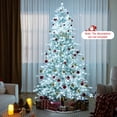 thumbnail image 4 of Gymax 8 FT Snow Flocked Artificial Christmas Tree w/ 1447 PVC & PE Tips 800 LED Lights, 4 of 10
