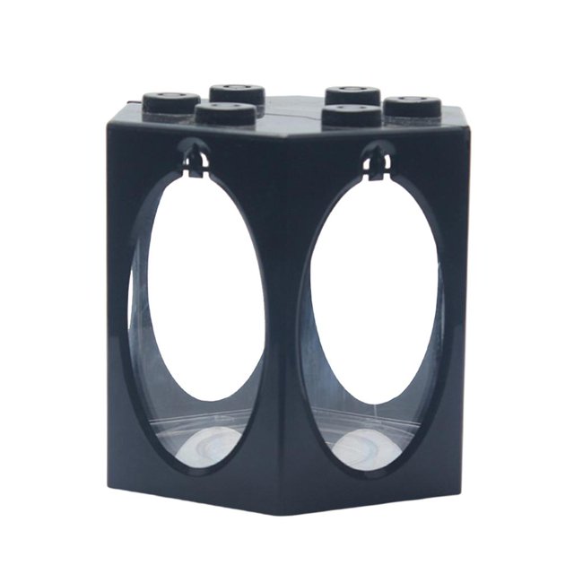 Mini acuario, pequeña caja de peces Betta, acuario de medusas, peces , camarones, , de , , tortuga, decoración de Redondo Negro