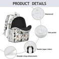 thumbnail image 4 of French Bulldog Footprint Backpack for School,Cute School Bag,Schoolbag with Adjustable Shoulder Straps & Padded Back,15"x11.42"x5.5", 4 of 6