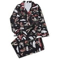 thumbnail image 2 of Cute Womens Fall Pajamas Floral Print Pajama Long Sleeve Top with Lapel Collar and Pants Soft Comfy Sleepwear for Nightwear and Homewear, 2 of 5