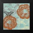 thumbnail image 2 of Goldberger, Jennifer 12x12 Black Modern Framed Museum Art Print Titled - Teal Garden I, 2 of 5