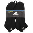 thumbnail image 2 of Men's Adidas Black/Aluminum 2 Athletic Cushioned 6-Pair Low Cut Socks Sz (6-12) -, 2 of 5