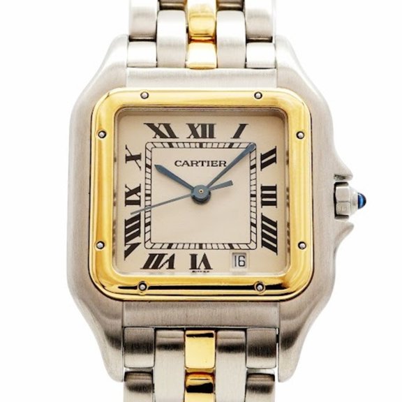 Pre-Owned Cartier Panthre MM 1 Row Ivory Dial Watch for Men and Women
