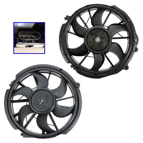 Radiator & AC Condenser Cooling Fan Assembly Pair for Ford Mercury Taurus Sable RFA86799