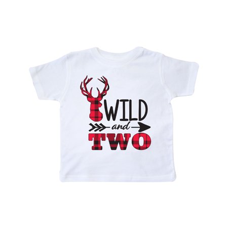 

Inktastic Plaid Deer Wild and 2 with Arrow Gift Toddler Boy or Toddler Girl T-Shirt