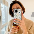 thumbnail image 5 of Compatible with iPhone 11 12 13 mini 14 15 16 Pro Max Plus Wallet Case with Card Holder, PU Leather Kickstand Card Slots Case ( Flower Plants, iPhone 12 mini), 5 of 7