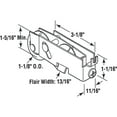 thumbnail image 2 of 1-1/4 in., Steel Ball Bearing, C-Tab, Sliding Door Tandem Roller Assembly, Pacific and Elco, 2 of 4
