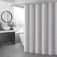 thumbnail image 3 of AUQ Gray Stall Small Dorm Grey Half Size Fabric Shower Curtain Liner for Bathroom Stand Up 36X72 Inches Wide Single Narrow Chevron Herringbone Geometric Rv Tiny Walkin Polyester Bathroom, 3 of 7