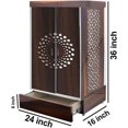 thumbnail image 3 of Customized Wooden Cabinet Desginer Mandir With LED / Mandir For Home & Office / Temple For Home / Pooja Ghar / Mandir With Lights /Storage, 3 of 9