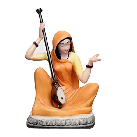 Sri Krishna Culture Hand Crafted Meera Bai Murti -Hindu Goddess And God Idol/Statue/Murti/Figurine-Polyester Resin-Multicolour-Showpieces For Gifting And Home Decor