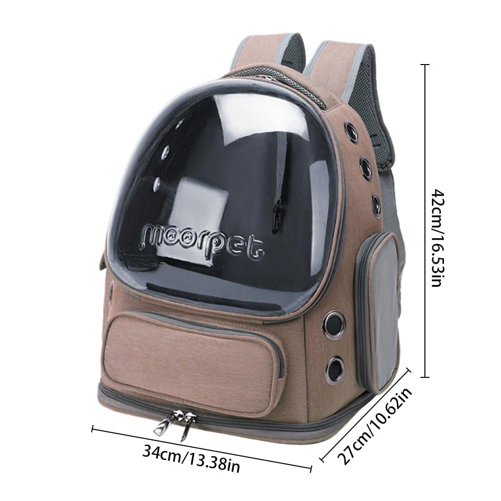 Pet Backpack Pet Carrier, 27lb Max, Large Transparent Bubble Window, Multiple Air Vents, Pet Carrier for Travel & Outdoor Adventures