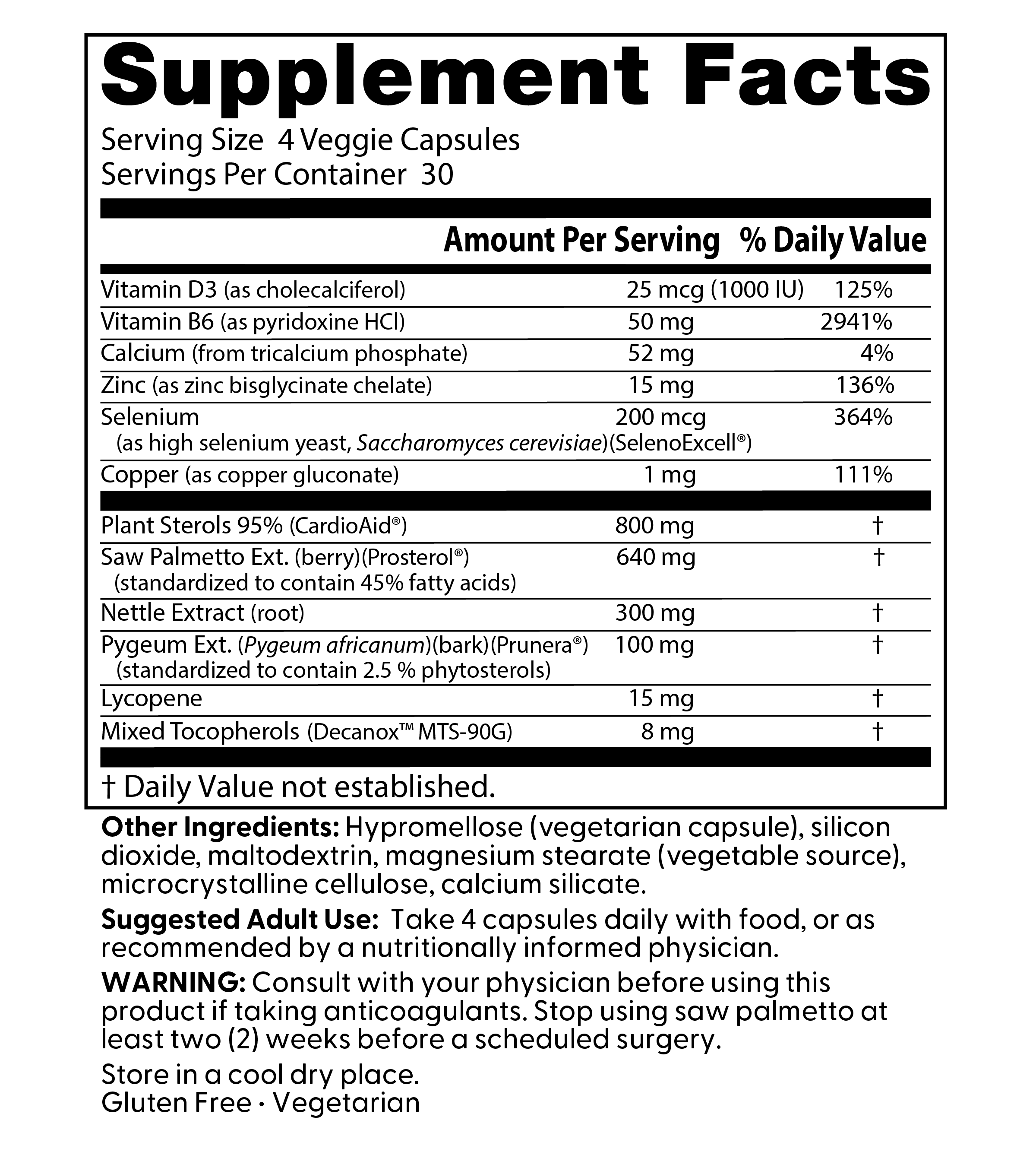 Doctor's Best Comprehensive Prostate Formula, Supports Normal Urinary Function, Gluten Free, Soy Free, 120 Veggie Cpas