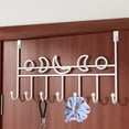 thumbnail image 4 of Hauiodp Over The Door Hook, Towel Rack & Coat Rack Hanger, Heavy-Duty 7 Hooks Organizer Rack, Multiple Uses Over Door Coat Rack Apply to Clothes, Bags, Bathroom, Bedroom, Kitchen, 4 of 6