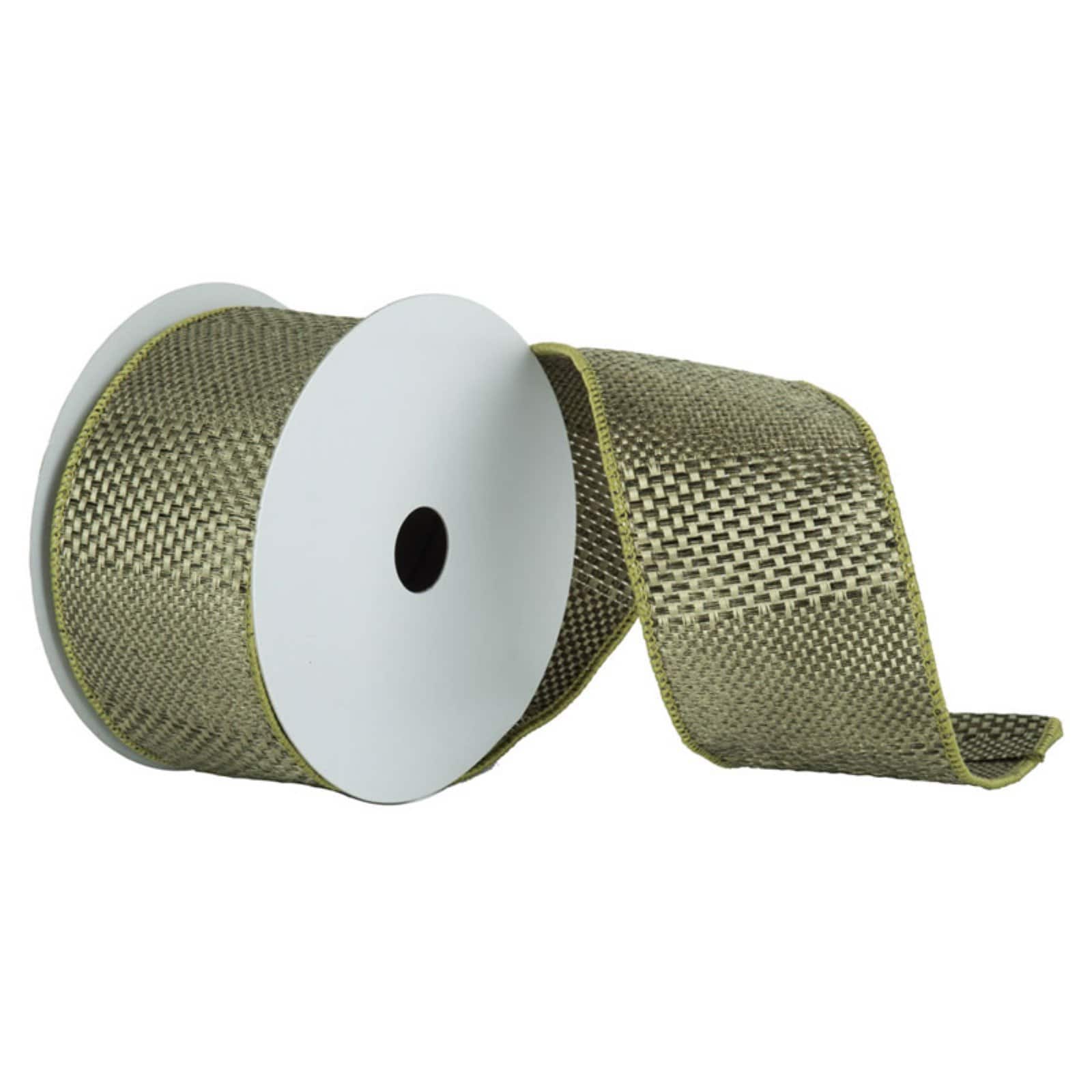 Vickerman 4" x 10yd Pewter Textured Wide Stripe Ribbon