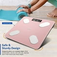 thumbnail image 5 of Digital Scales for Body Weight Bluetooth Body Composition Scales with USB Charger for Body Weight, Fat, Water, BMI, BMR, Muscle Mass-Rose, 5 of 7