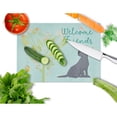 thumbnail image 2 of Carolines Treasures BB7595LCB Welcome Friends Black Labrador Retriever Glass Cutting Board Large 12H x 16W multicolor, 2 of 2