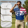 thumbnail image 5 of Aplkyhs American Flag Matching Couple Sport Shirts Couple Golf Matching Outfits Machine Washable Mens Hawaiian Shirt Quarter Zip Mens Shirts Casual for Golf Tennis Running Gym, 5 of 6