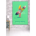 thumbnail image 3 of Myrtle Beach, South Carolina, Sweet Relief Collection, Surfer Girl with Surfboard (36x54 Giclee Gallery Art Print, Vivid Textured Wall Decor), 3 of 3