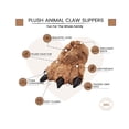 thumbnail image 2 of NORTY Toddler Boys Girls Unisex Novelty Brown Tan Wolf Claw Slippers, 2 of 3