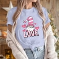 thumbnail image 5 of VKOYWKM Valentine's Tees Women Cute Love Heart Print T-Shirts Cute Tops Holiday Short Sleeve T Shirts Casual Crew Neck Romantic Tshirts, 5 of 7