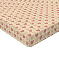 thumbnail image 2 of Ambesonne Romantic Fitted Sheet, Hearts in Soft Colors, Full Size, Pale Yellow Pale Pink, 2 of 3