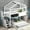 White, variant on Twin over Full Bunk Bed with Three - Shelf Storage Staircase - Space - Utilizing Bedroom Furniture