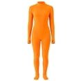 thumbnail image 7 of Rggeeun Children Orange Full Body Jumpsuit Halloween Themed Neck Stretch Slim Fit for Halloween Play Sports Fashion One-Pieces,Orange,7-8 Years, 7 of 7