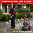 thumbnail image 3 of Seizeen Pressure Washer Gas Powered, 3600 PSI Power Washer w/Buil-in Soap Tank, Portable Water Washer w/5 Quick Nozzles, 25FT Hose, 210CC OHV Engine, 2.6 GPM Powerful Pump, 3 of 10