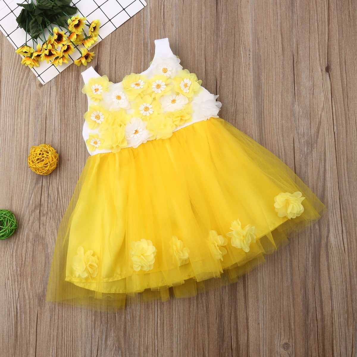 Princess Baby Girl Toddler Bow Tutu Party Dress Pageant Wedding ...