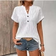 thumbnail image 2 of Kezqiaxn Womens Summer Tops Short Sleeve v-neck Loose Button Down Shirt Blouses for Women Dressy Casual Fashion Clothing 2026, 2 of 6
