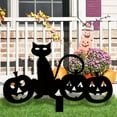 thumbnail image 3 of Halloween Metal Black Pumpkin Decor Halloween Yard Lawn Stakes Garden Scare Silhouette Statues Stakes for Home Yard Outdoor Decorations, 3 of 4