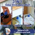 thumbnail image 5 of Air Jungles 3-in-1 Odor Eliminator Balls 6 Count, Ocean Scent, Deodorizer and Odor Remover for Shoes, Gym Bags, Lockers, Closets, Hampers, and Drawers, Essential Oil Air Freshener, 5 of 9