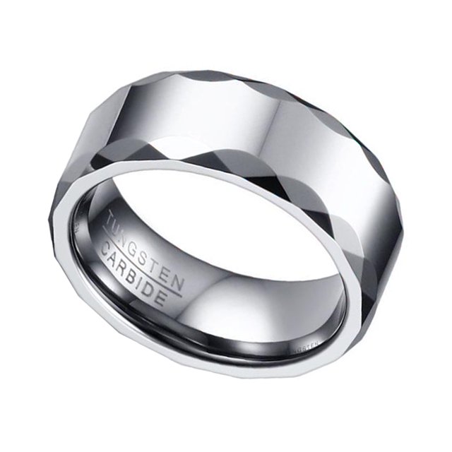 unbranded Anillo Plateado De Tungsteno Para Accesorio Para Ocasiones