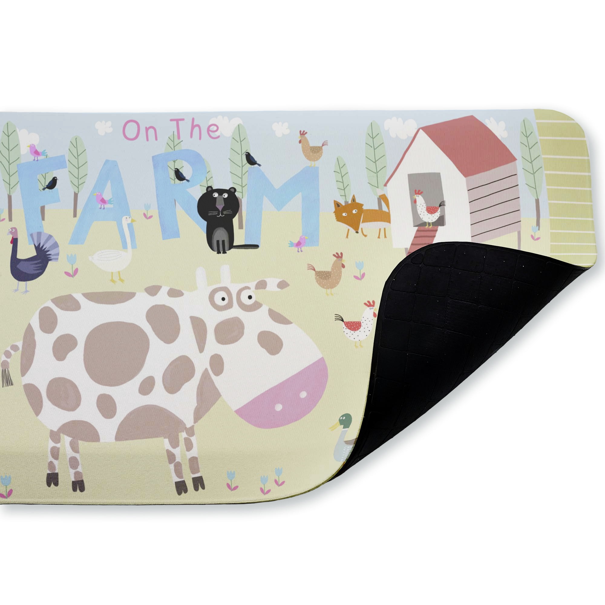 Stupell Industries Fun Farm Animals Printed Anti-Fatigue Floor Mat, design by Carla Daly