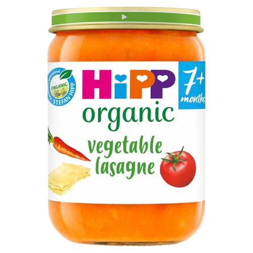 HiPP Organic Vegetable Lasagne Baby Food Jar 7+ Months 190g, British Import (Pack of 2)