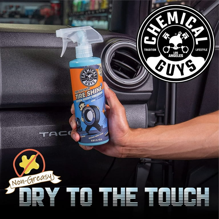 Chemical Guys Wheel Cleaner & Tire Protectant Bundle with (1) 16 oz  TVD11316 Tire Kicker Tire Shine and (1) 16 oz CLD10616 Sticky Citrus Gel  Wheel Cleaner (2 Items)