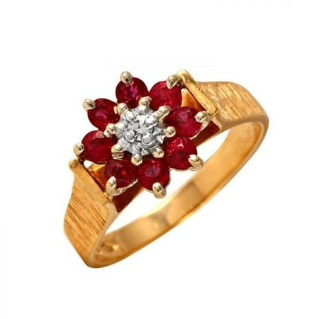 Foreli 0.75CTW Ruby And Diamond 14K Yellow Gold Ring